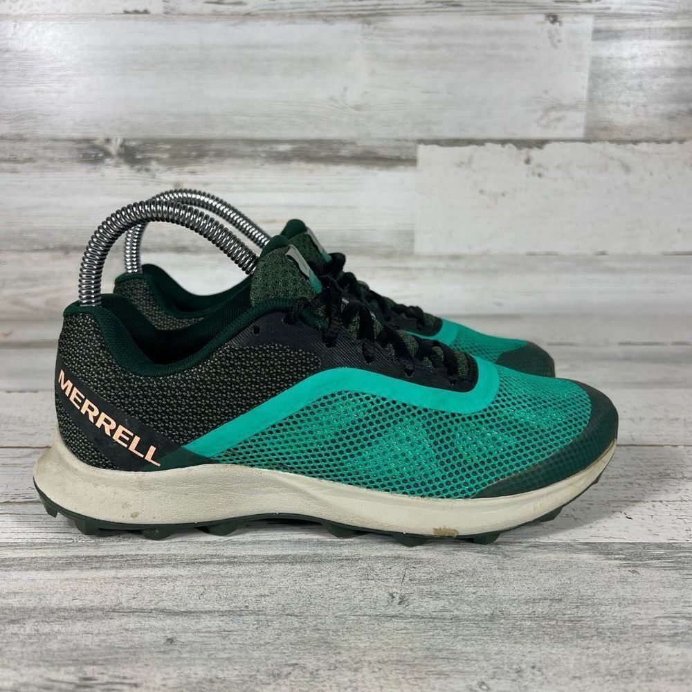 Merrell Skyfire Women's Quantum Grip Trail Running Shoes Green & Black Size 6